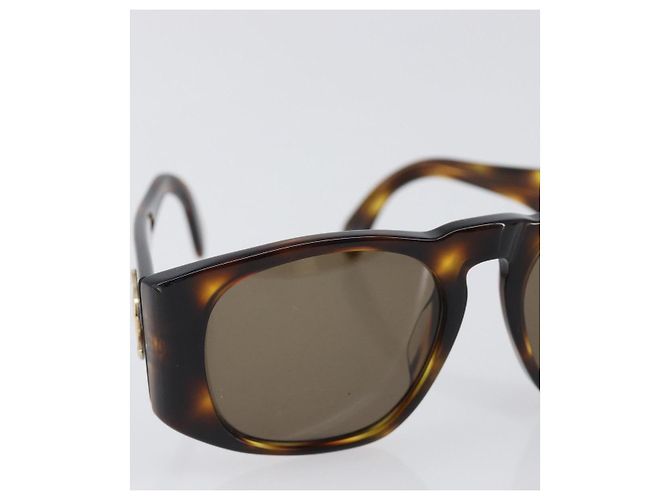 Occhiali da sole CHANEL Plastica Marrone Oro CC Auth bs36894 D'oro - vista 5
