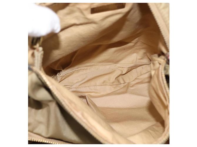 Borsa a tracolla Miu Miu Nylon Beige Gold Auth bs37016 D'oro - vista 11