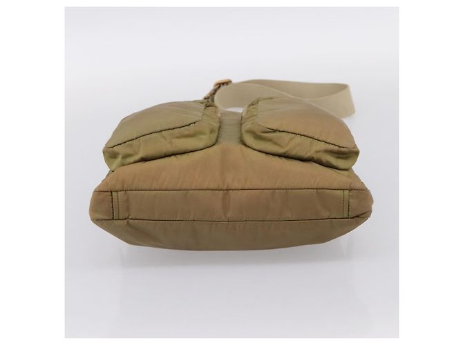 Borsa a tracolla Miu Miu Nylon Beige Gold Auth bs37016 D'oro - vista 5