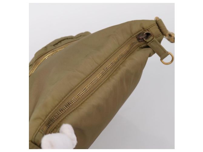 Borsa a tracolla Miu Miu Nylon Beige Gold Auth bs37016 D'oro - vista 6