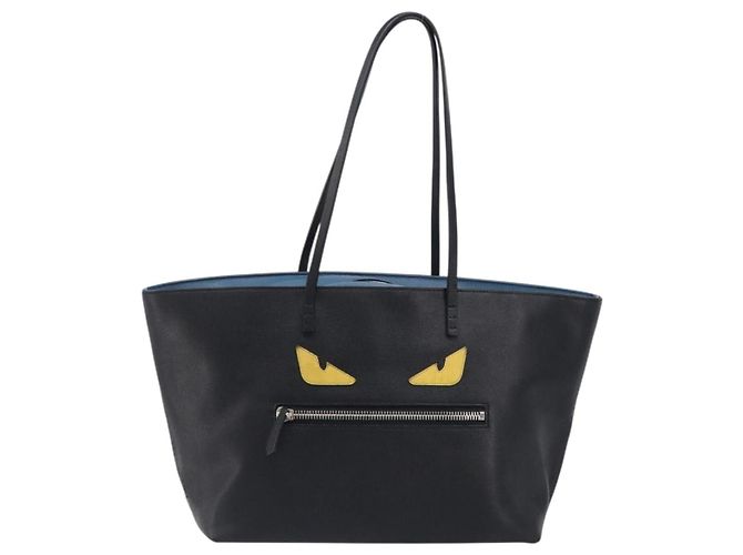 FENDI Tote Bag Leder Schwarz Silber Auth bs36971 - Ansicht 13