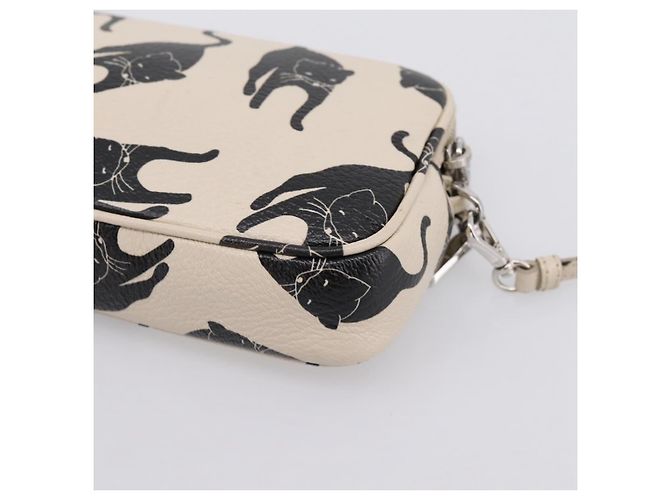 Borsa a tracolla Miu Miu in pelle beige argento Auth 200344M - vista 16