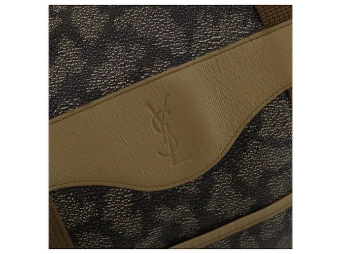 Borsa Boston SAINT LAURENT PVC Leather Gray Beige Auth ep15716 Marrone - vista 17