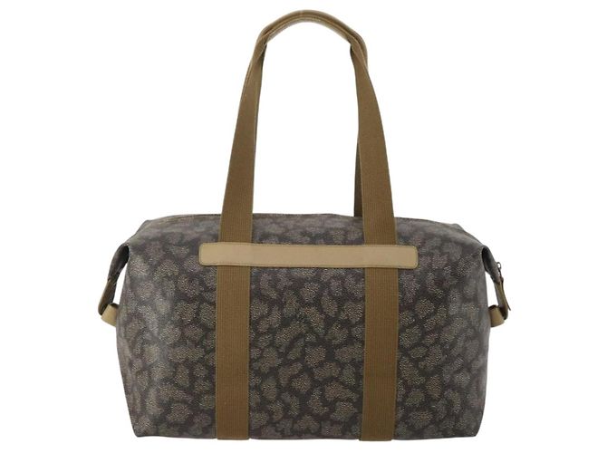Borsa Boston SAINT LAURENT PVC Leather Gray Beige Auth ep15716 Marrone - vista 2