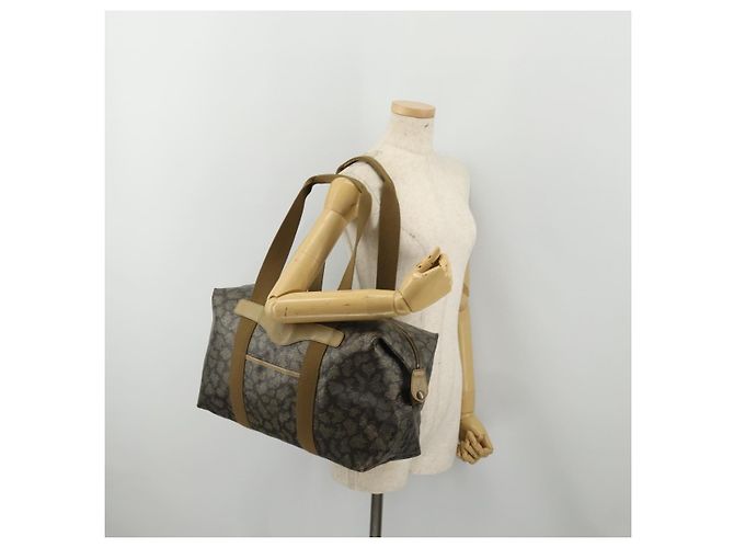 Borsa Boston SAINT LAURENT PVC Leather Gray Beige Auth ep15716 Marrone - vista 22