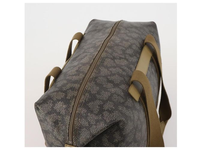 Borsa Boston SAINT LAURENT PVC Leather Gray Beige Auth ep15716 Marrone - vista 6