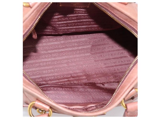 Borsa a mano PRADA in pelle 2way Pink Gold Auth ka5955V Rosa D'oro - vista 10