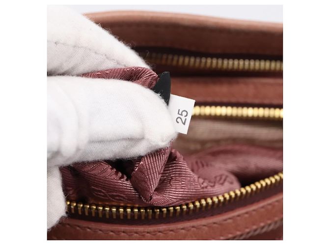Borsa a mano PRADA in pelle 2way Pink Gold Auth ka5955V Rosa D'oro - vista 11