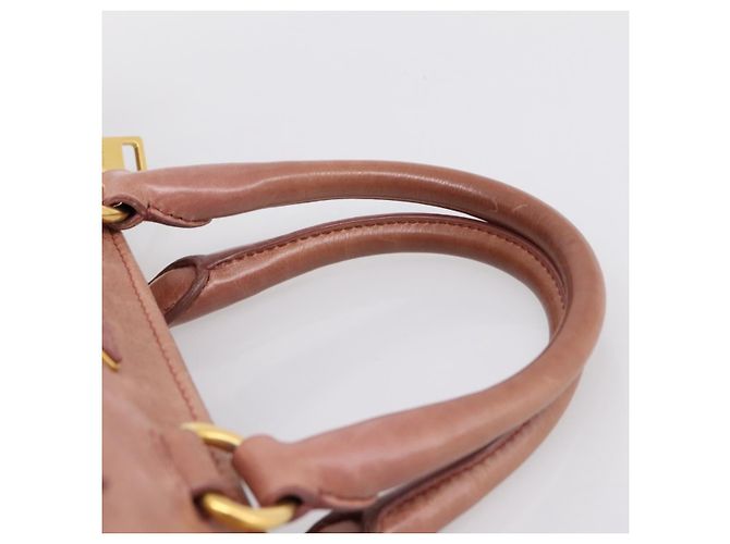 Borsa a mano PRADA in pelle 2way Pink Gold Auth ka5955V Rosa D'oro - vista 14