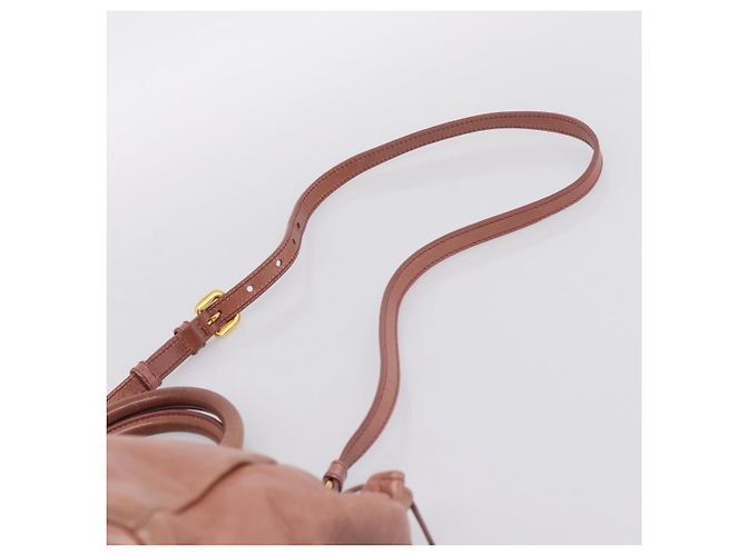 Borsa a mano PRADA in pelle 2way Pink Gold Auth ka5955V Rosa D'oro - vista 15