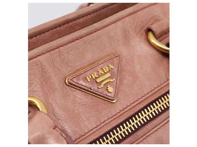 Borsa a mano PRADA in pelle 2way Pink Gold Auth ka5955V Rosa D'oro - vista 20