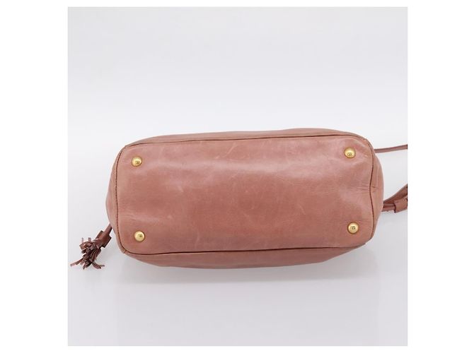 Borsa a mano PRADA in pelle 2way Pink Gold Auth ka5955V Rosa D'oro - vista 5