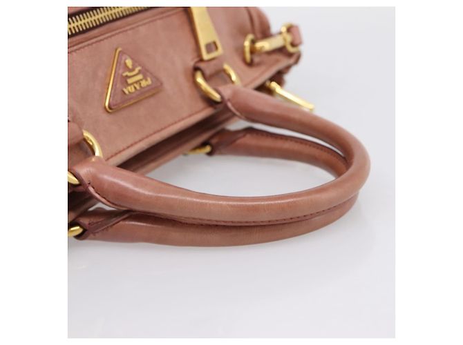 Borsa a mano PRADA in pelle 2way Pink Gold Auth ka5955V Rosa D'oro - vista 7