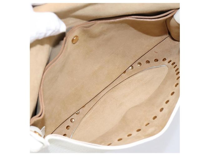 Céline CELINE Schultertasche aus Leder Gold Weiß authentisch 201963 Golden - Ansicht 11