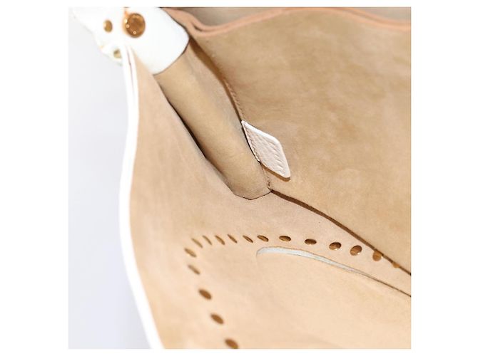 Céline CELINE Schultertasche aus Leder Gold Weiß authentisch 201963 Golden - Ansicht 18