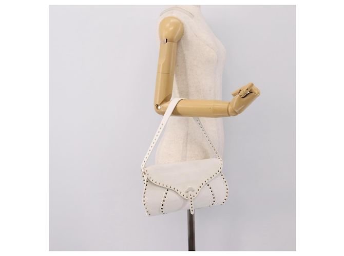 Céline CELINE Schultertasche aus Leder Gold Weiß authentisch 201963 Golden - Ansicht 22