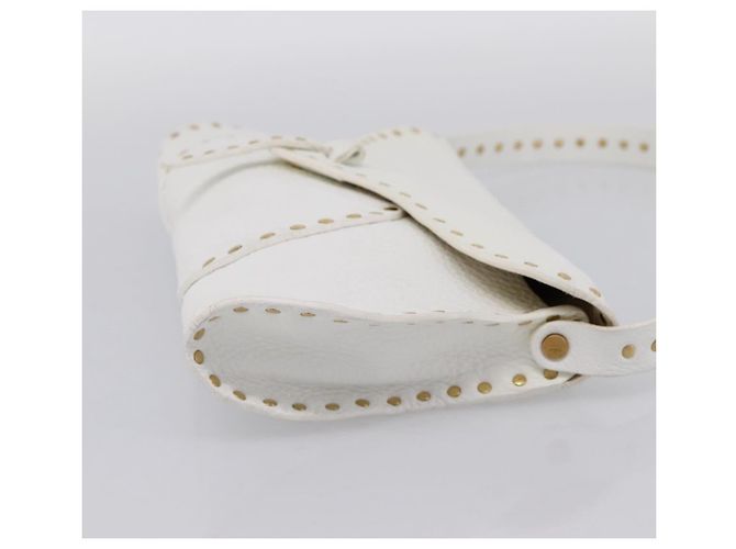 Céline CELINE Schultertasche aus Leder Gold Weiß authentisch 201963 Golden - Ansicht 4