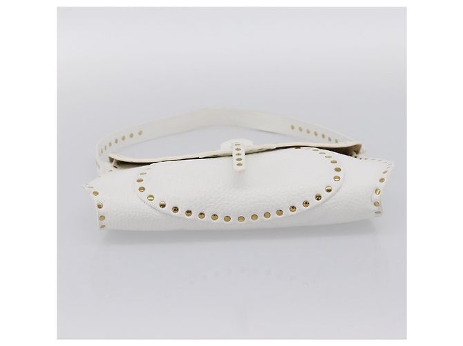 Céline CELINE Schultertasche aus Leder Gold Weiß authentisch 201963 Golden - Ansicht 5