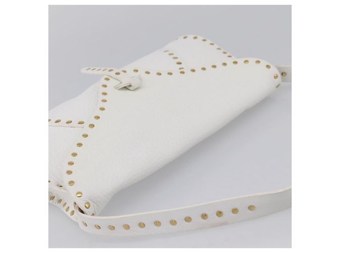 Céline CELINE Schultertasche aus Leder Gold Weiß authentisch 201963 Golden - Ansicht 6