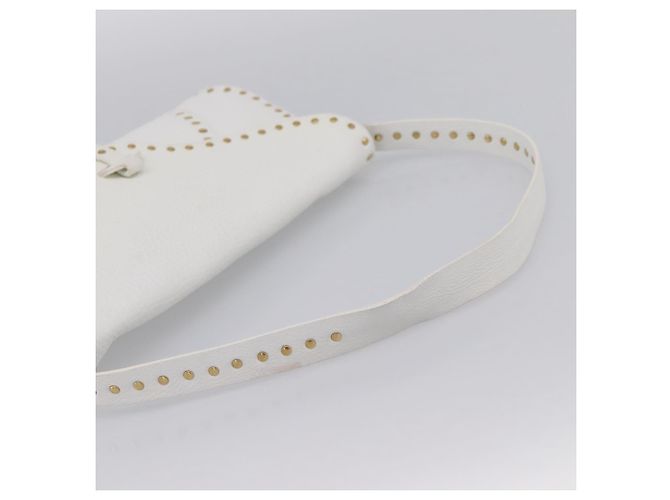 Céline CELINE Schultertasche aus Leder Gold Weiß authentisch 201963 Golden - Ansicht 7
