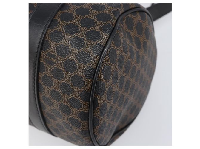 Céline Borsa a mano CELINE Macadam PVC Pelle Nero Tono Oro Auth 202048V - vista 15
