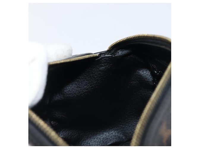Céline Borsa a mano CELINE Macadam PVC Pelle Nero Tono Oro Auth 202048V - vista 20
