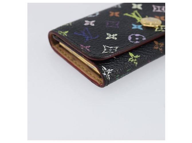 LOUIS VUITTON Multicolor Multicles 4 Key Case Black M93732 LV Auth hk4079 Nero - vista 14