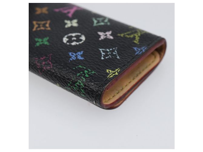 LOUIS VUITTON Multicolor Multicles 4 Key Case Black M93732 LV Auth hk4079 Nero - vista 15