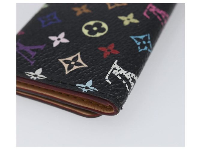 LOUIS VUITTON Multicolor Multicles 4 Key Case Black M93732 LV Auth hk4079 Nero - vista 16