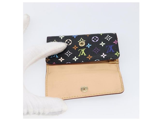 LOUIS VUITTON Multicolor Multicles 4 Key Case Black M93732 LV Auth hk4079 Nero - vista 18