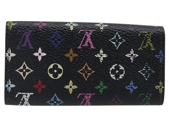 LOUIS VUITTON Multicolor Multicles 4 Key Case Black M93732 LV Auth hk4079 Nero - vista 2
