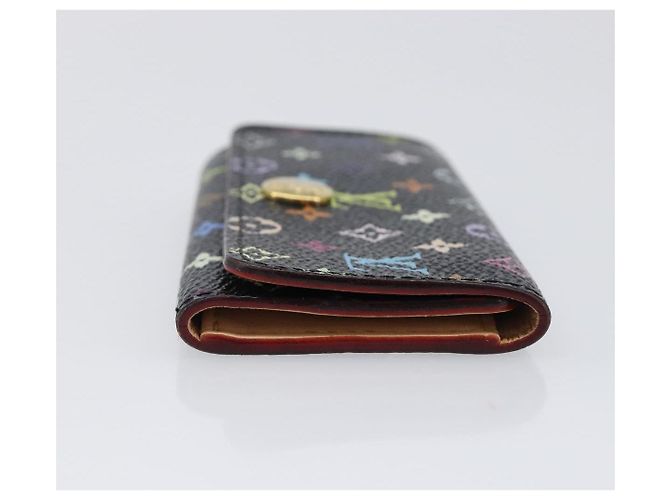 LOUIS VUITTON Multicolor Multicles 4 Key Case Black M93732 LV Auth hk4079 Nero - vista 3