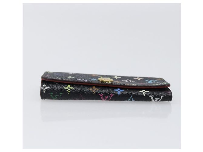 LOUIS VUITTON Multicolor Multicles 4 Key Case Black M93732 LV Auth hk4079 Nero - vista 6