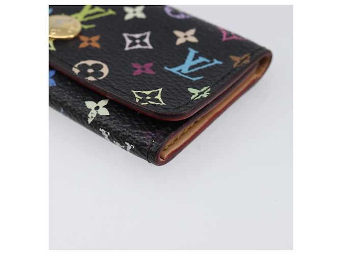 LOUIS VUITTON Multicolor Multicles 4 Key Case Black M93732 LV Auth hk4079 Nero - vista 7