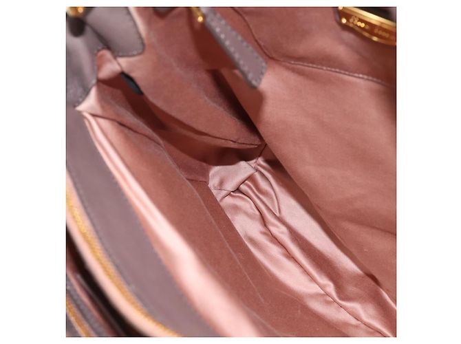 Borsa a mano Miu Miu Matelassé in pelle 2way Grigio Tono Oro Auth 199342A Marrone - vista 22