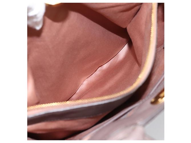 Borsa a mano Miu Miu Matelassé in pelle 2way Grigio Tono Oro Auth 199342A Marrone - vista 26