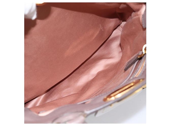 Borsa a mano Miu Miu Matelassé in pelle 2way Grigio Tono Oro Auth 199342A Marrone - vista 27