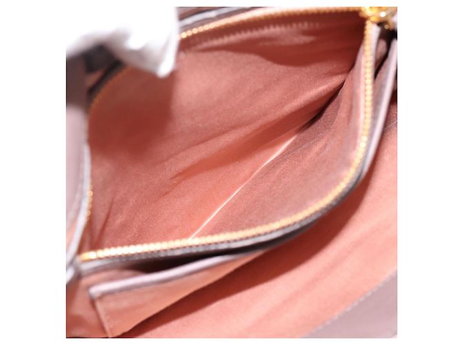 Borsa a mano Miu Miu Matelassé in pelle 2way Grigio Tono Oro Auth 199342A Marrone - vista 29