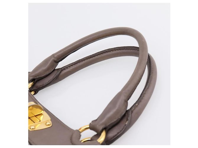 Borsa a mano Miu Miu Matelassé in pelle 2way Grigio Tono Oro Auth 199342A Marrone - vista 8