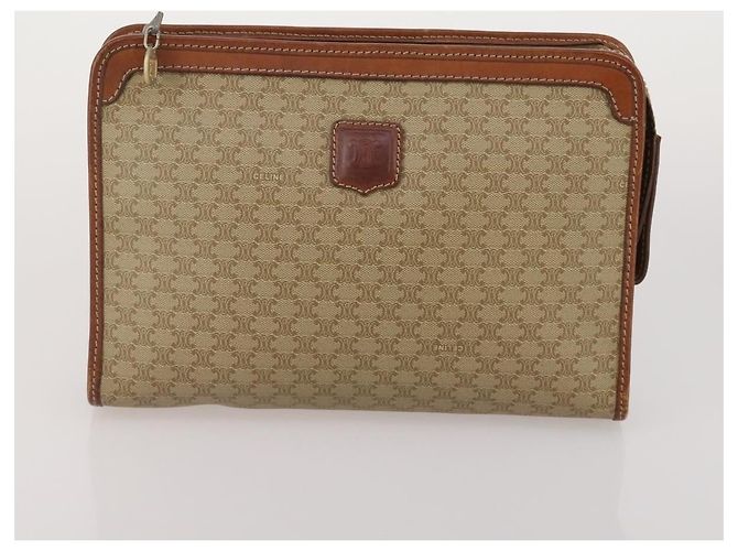FENDI Celine MCM Borsa Clutch Borsa a Tracolla Canvas Pelle Set di 5 Marrone Autentica gh2229 - vista 8
