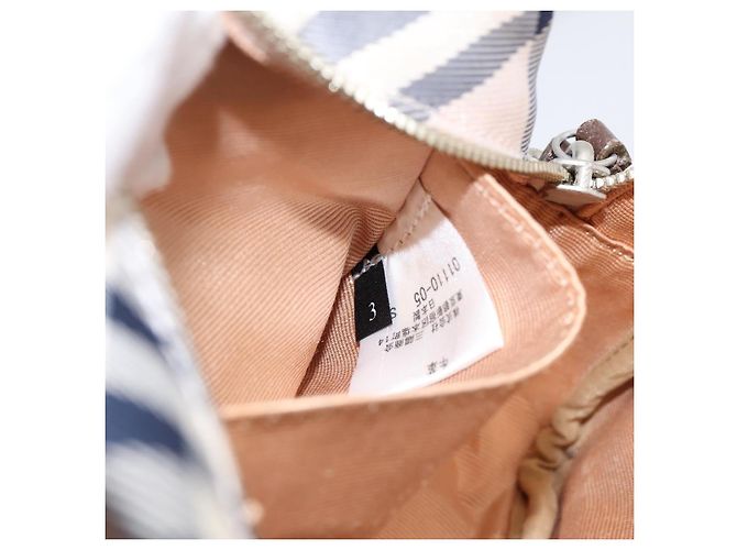 Borsa a tracolla BURBERRY Nova Check Blue Label Canvas Beige Silver Auth bs36934 Argento - vista 12