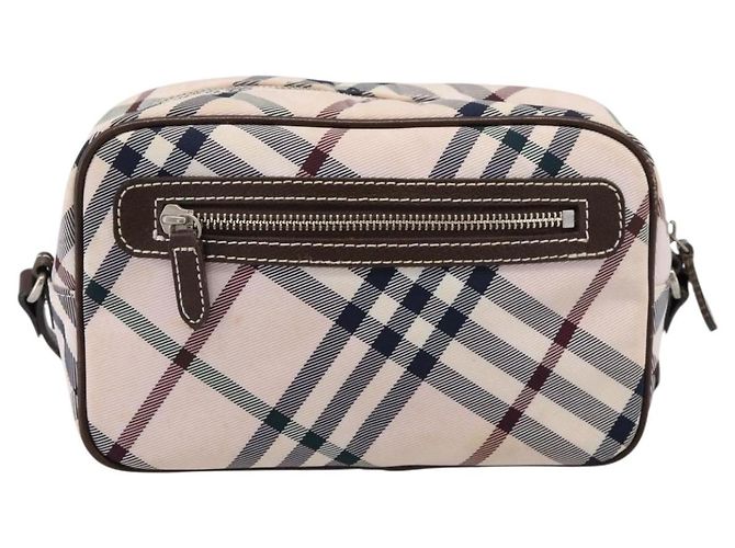 Borsa a tracolla BURBERRY Nova Check Blue Label Canvas Beige Silver Auth bs36934 Argento - vista 2
