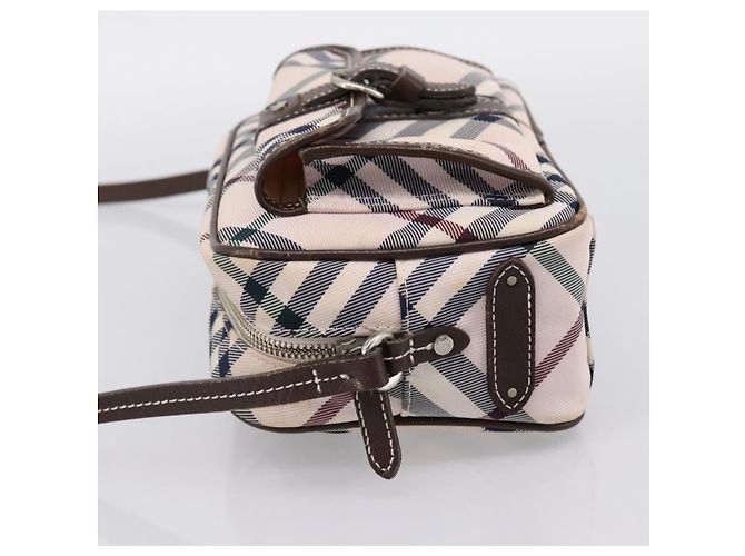 Borsa a tracolla BURBERRY Nova Check Blue Label Canvas Beige Silver Auth bs36934 Argento - vista 3