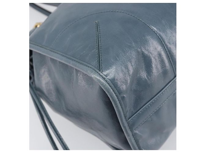 Borsa a mano PRADA Bonnie Large in pelle 2way Blu Oro Auth yk20726SAM D'oro - vista 17