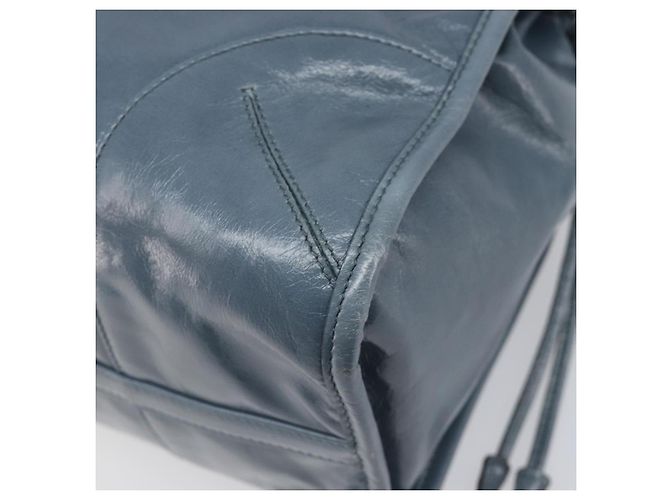 Borsa a mano PRADA Bonnie Large in pelle 2way Blu Oro Auth yk20726SAM D'oro - vista 18
