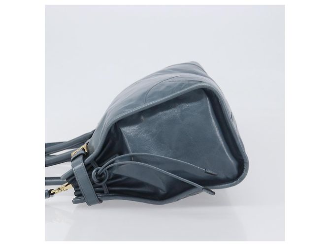 Borsa a mano PRADA Bonnie Large in pelle 2way Blu Oro Auth yk20726SAM D'oro - vista 4