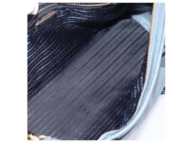Borsa a mano PRADA Bonnie Large in pelle 2way Blu Oro Auth yk20726SAM D'oro - vista 9