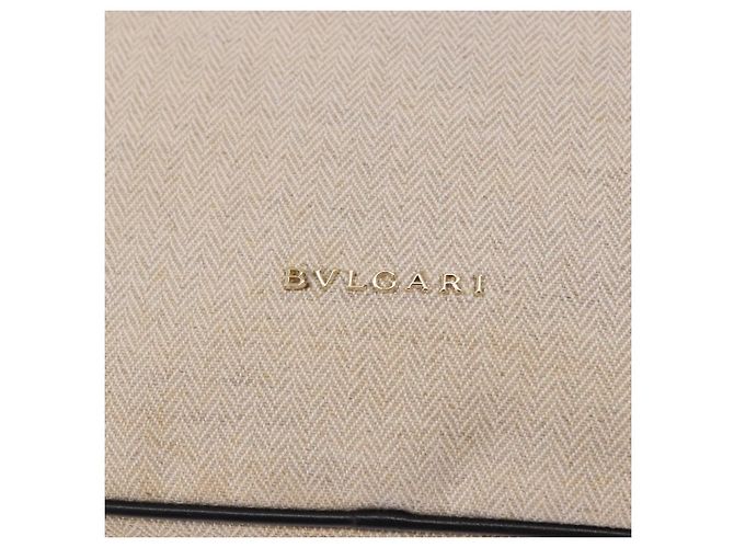 Bulgari Borsa a Mano BVLGARI Canvas 2way Beige Tono Oro Auth 202121A - vista 20