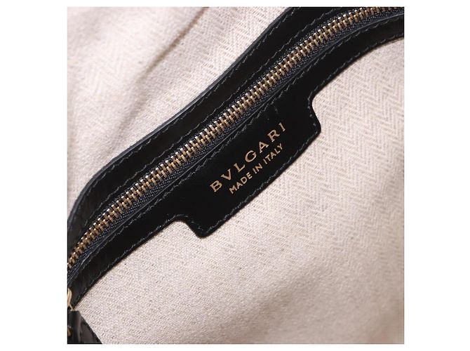 Bulgari Borsa a Mano BVLGARI Canvas 2way Beige Tono Oro Auth 202121A - vista 23