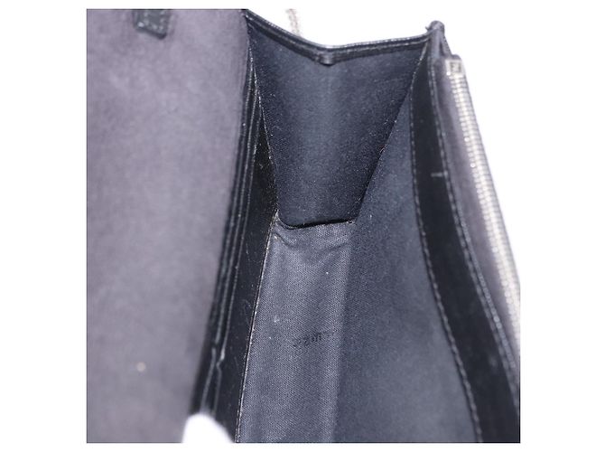 Borsa a tracolla con catena FENDI in pelle nera e argento 8M0346 Auth 202140 Nero - vista 20